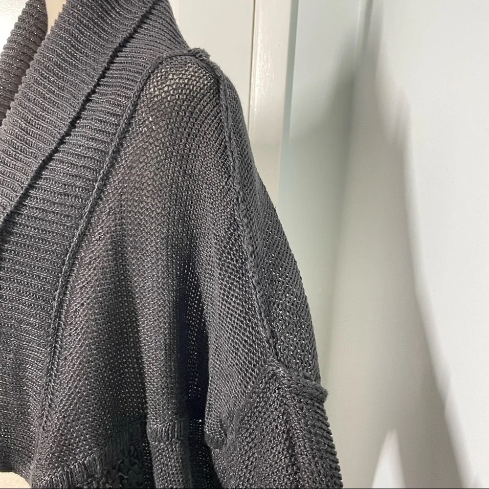 TSE Black 100% Linen Open Cardigan Shrug size S NWT - Picture 12 of 17